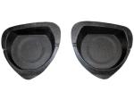 Pair of lamp pods for bumper in carbonfiber for 100 mm lamp